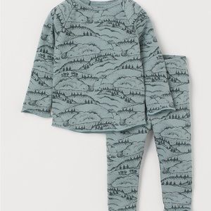 2 piece Set - Dusky green/stars - Kids | H&M - size 2-4M